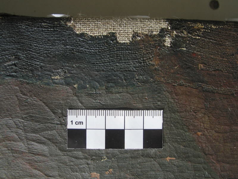 Leinwandintarsie, punktverklebt