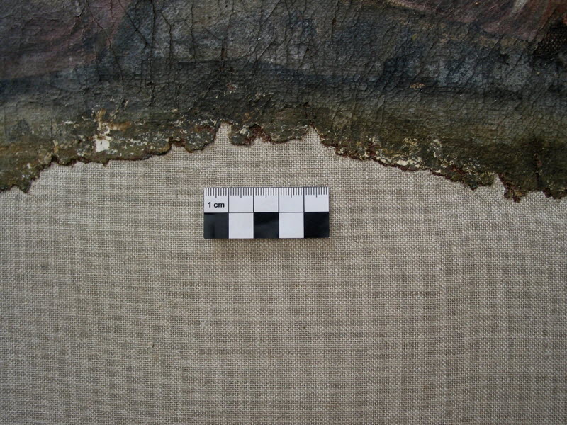 gro�fl�chige Leinwanderg�nzung, punktverklebt, VS